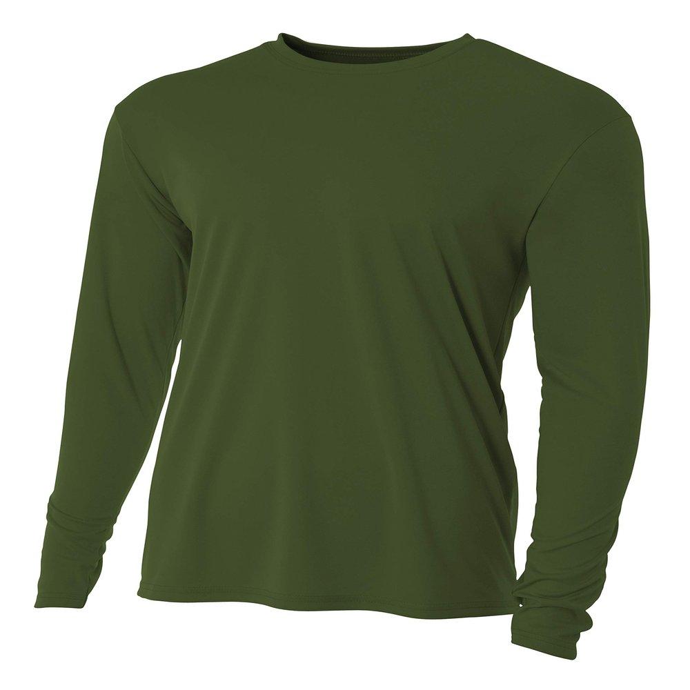 A4 Youth Long Sleeve Cooling Performance Crew Shirt Vegas Gold