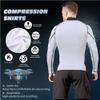 CARGFM Men's Mock Compression Shirt UPF 50+ Long Sleeve Turtleneck Undershirts Baselayer Athletic Running T-Shirts Top White view 3