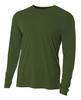 A4 Cooling Performance Long Sleeve Crew Teal L view 1