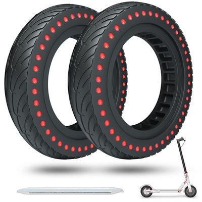 Cooryda Solid Tire for Xiaomi m365 Electric Scooter Mijia Mi m365 pro/gotrax gxl V2/gotrax XR, 8.5 inches Electric Scooter Wheels 8 1/2'' Front or Rear Replacement Honeycomb Solid Tires