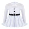 iiniim Girls Kids Faux Fur Figure Ice Skating Dress Christmas Competition Dance Wear Costume White 4 Years view 1