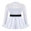 iiniim Girls Kids Faux Fur Figure Ice Skating Dress Christmas Competition Dance Wear Costume White 4 Years view 2