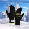 Long Keeper Winter Touchscreen Gloves for Women Men Touch Screen Texting Soft Knit Warm Stretchy Gloves (Black) view 4