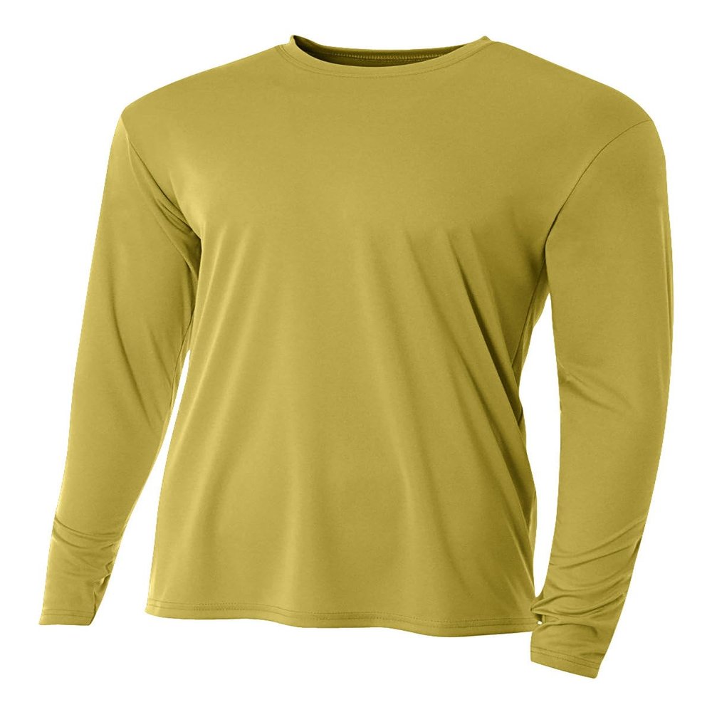 A4 Men's Cooling Performance Long Sleeve T-Shirt Vegas Gold