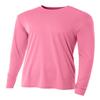 A4 Cooling Performance Long Sleeve Crew Pink S view 1