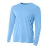 A4 Cooling Performance Long Sleeve Crew LT Blue 4XL view 1