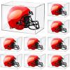 Taiyin 4 Pcs Mini Helmet Display Case, Acrylic Clear Mini Football/ Helmet Display Box Plastic Small Display Case Protection Holder for Collecting Sports Memorabilia Toy 5 x 5 x 7'' view 1