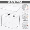 Taiyin 4 Pcs Mini Helmet Display Case, Acrylic Clear Mini Football/ Helmet Display Box Plastic Small Display Case Protection Holder for Collecting Sports Memorabilia Toy 5 x 5 x 7'' view 3