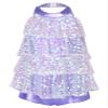 ACSUSS Kids Girls Sequins Dance Dress Shiny Leotards for Jazz Latin Teens Ballroom Dancing Costume Lavender 16 Years view 1