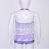 ACSUSS Kids Girls Sequins Dance Dress Shiny Leotards for Jazz Latin Teens Ballroom Dancing Costume Lavender 16 Years view 4
