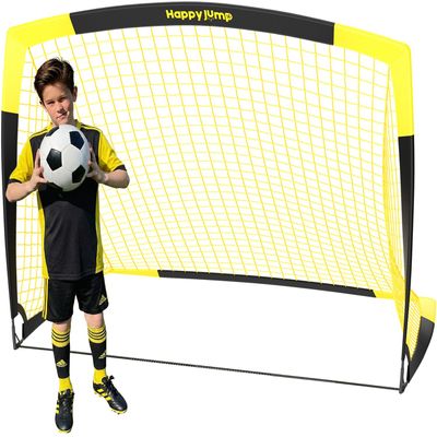 Happy Jump 7x5 FT & 5x3.6 FT Portable Soccer Goal for Youth Players Ages 614, Large-Frame Design Built for Long-Term Development, Easy Setup for Backyard, Park or School Training