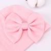 BQUBO Newborn Baby Girls Hats Mittens Set Hospital Hat Beanie Infant Bow Hats Baby Cotton Gloves No Scratch Mittens for 0-6 Months view 4