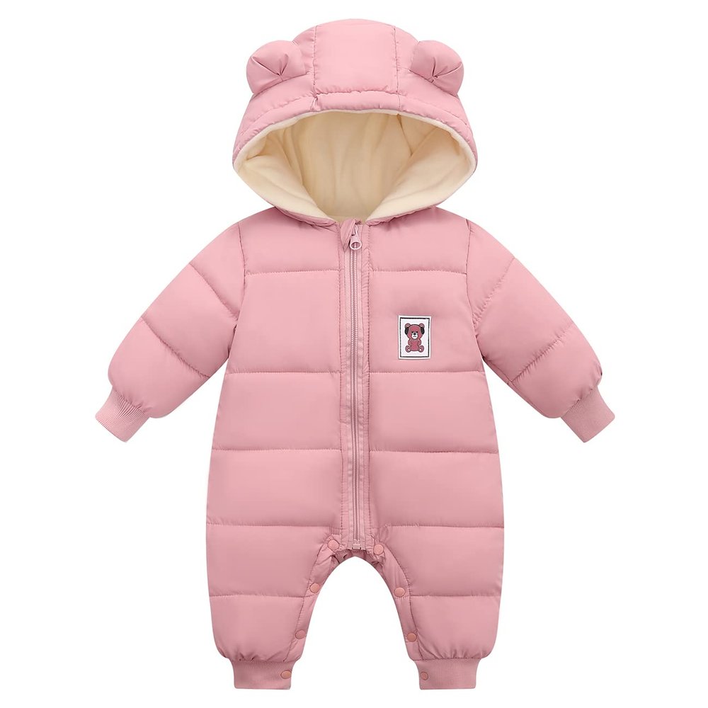 Fumdonnie Toddler Snowsuit Winter Baby Girls Bear Clothes Infant Coat 18-24 Months Jackets