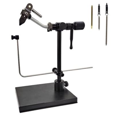 Shark Shooter Madison Fly Tying Vise True 360 Degree Rotation Easy Adjustable Rotary Tension with Pedestal Base