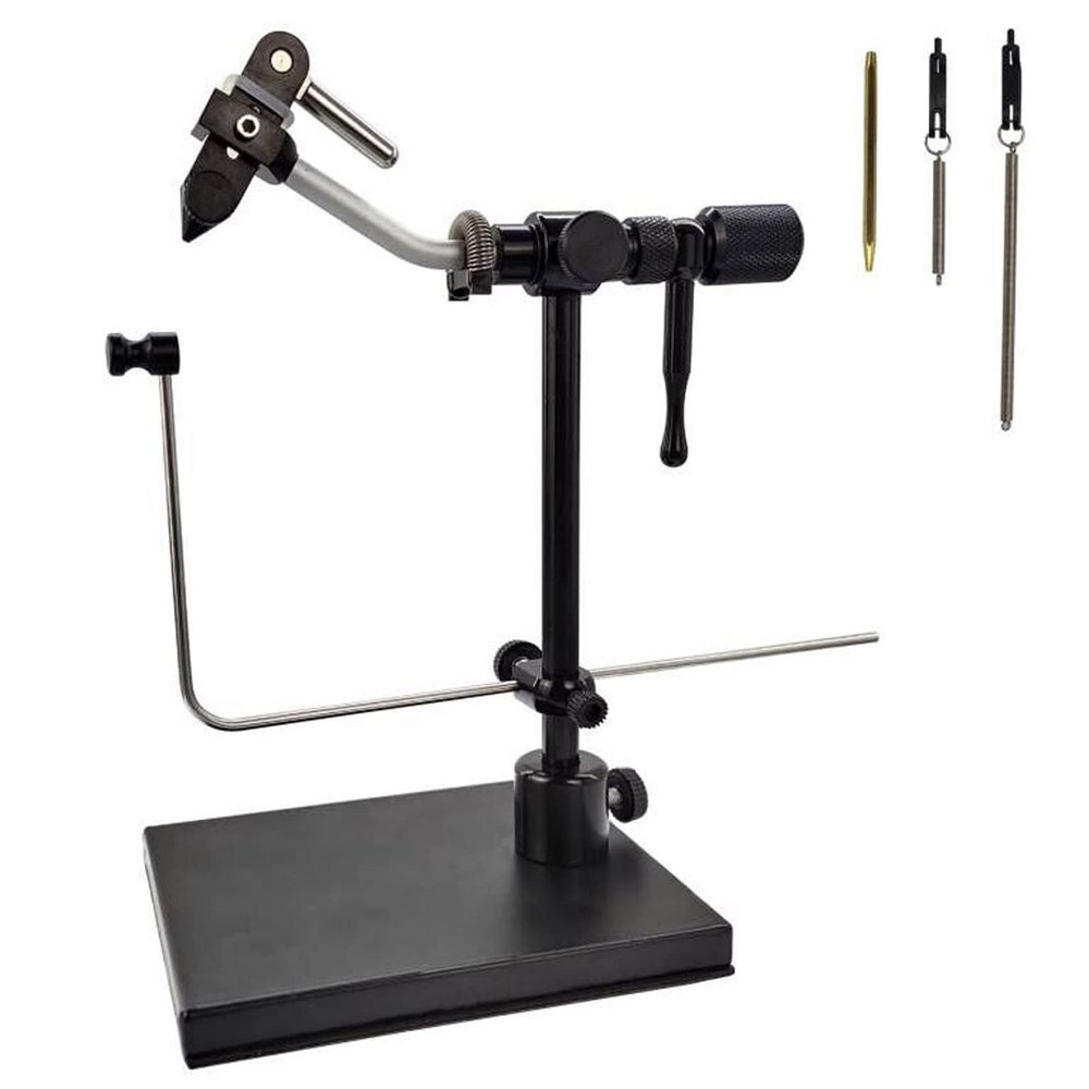 Shark Shooter Madison Fly Tying Vise True 360 Degree Rotation Easy Adjustable Rotary Tension with Pedestal Base