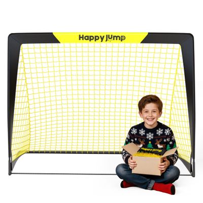Happy Jump 7x5 FT & 5x3.6 FT Portable Soccer Goal for Youth Players Ages 614, Large-Frame Design Built for Long-Term Development, Easy Setup for Backyard, Park or School Training
