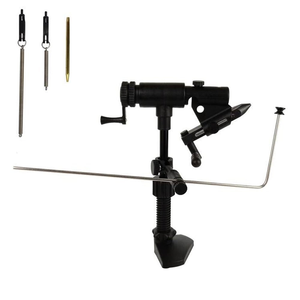 Shark Shooter Q II Generation Fly Tying Vise True Rotary Vise Fine Adjustment of Rotation with Advanced Drag Discs 28 to 7/0 Hook Sizes