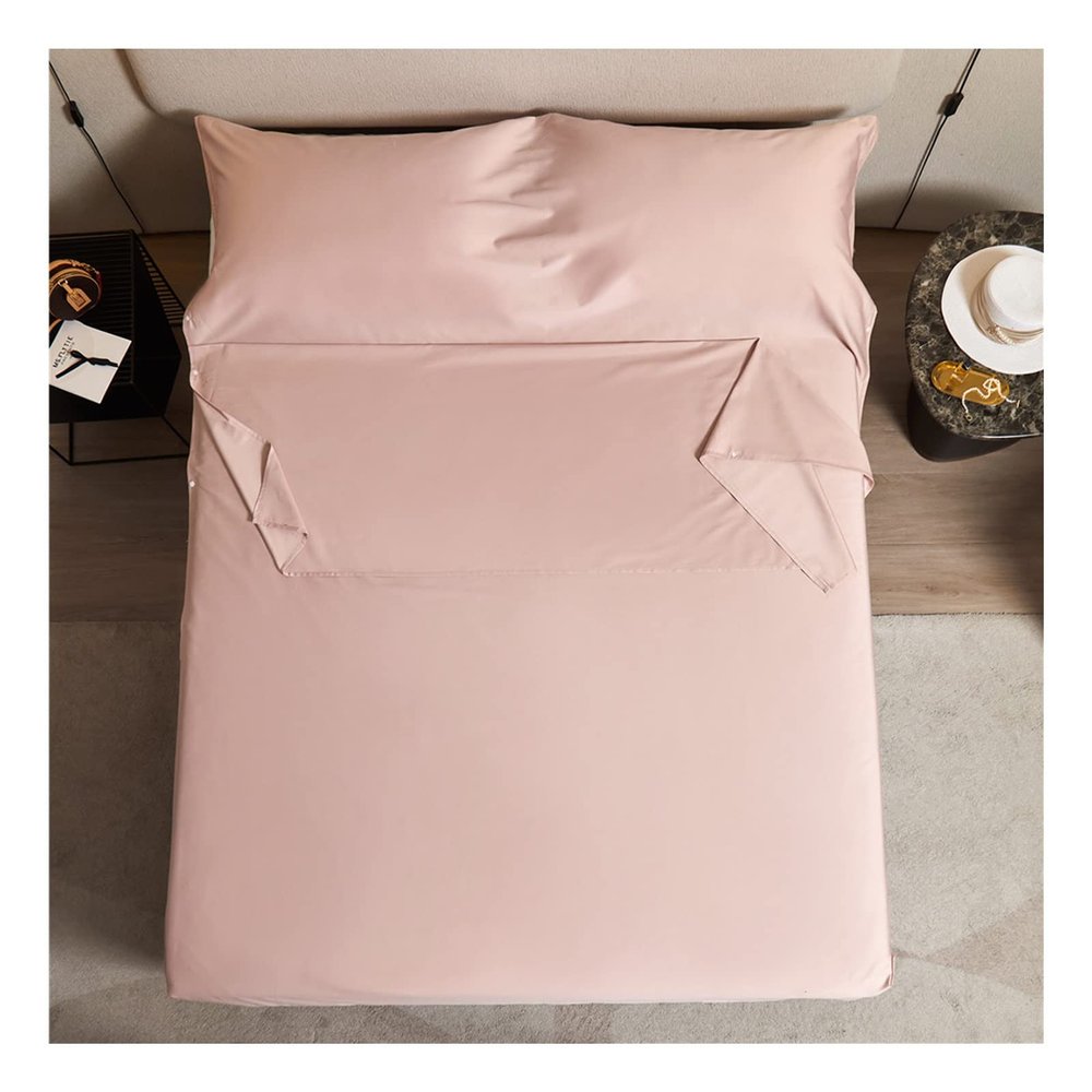 Sleeping Bag Liners 100% Cotton Travel Sheet Sleeping Bag, Sleeping Bags for Hotel Camping Hiking Trips, Ultralight Single/Double Comfortable Sleep Liners, Machine Washable