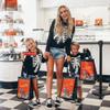 Halloween human skeleton family matching Sweatshirts Long Sleeve Lightweight Casual Pullover sweater Tops for Womens view 2