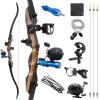 62" Takedown Recurve Bow and Arrow Set 25-50lbs Right Hand Archery Bowfishing Reel Kit with 3pcs Bowfishing Arrows for Adults Fishing Hunting Bow (30LBS) view 1