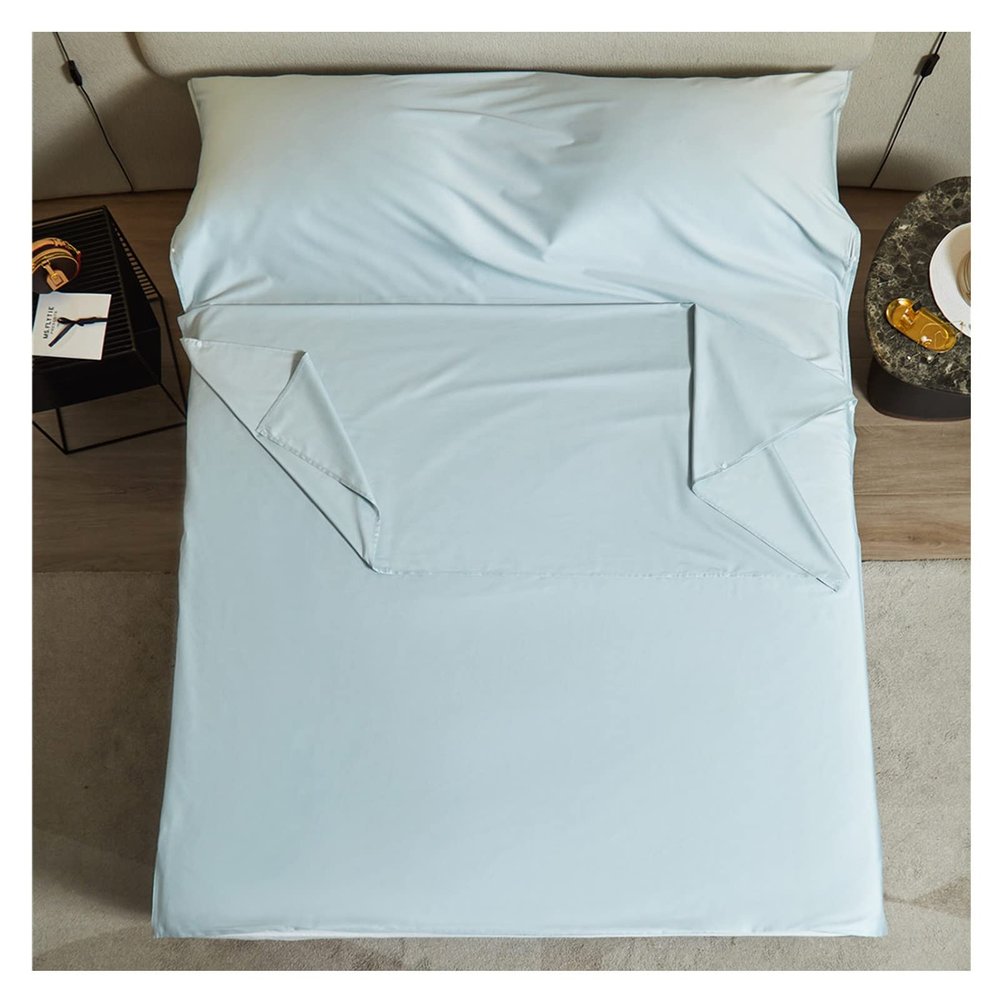 Sleeping Bag Liners Comfortable Cotton Sleeping Bag Liner, Compact Travel Camping Hotel Sheets, Sleeping Bag with Zipper, Easy to Clean (Size : 120x210cm/47.24x82.67in)
