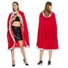 haozaikeji Christmas Hooded Cloak Red Cape Halloween Christmas Velvet Hooded Cape Winter Party Role Play Cosplay Costume view 1