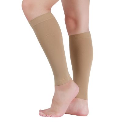 20-30 mmHg Medical Compression Calf Sleeve for Men and WomenBeige,XXL