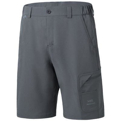 BASSDASH 10.5 Mens Fishing Cargo Shorts Quick Dry UPF 50+ Water Resistant FP01M Dark Grey