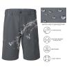 BASSDASH 10.5 Mens Fishing Cargo Shorts Quick Dry UPF 50+ Water Resistant FP01M Dark Grey view 3