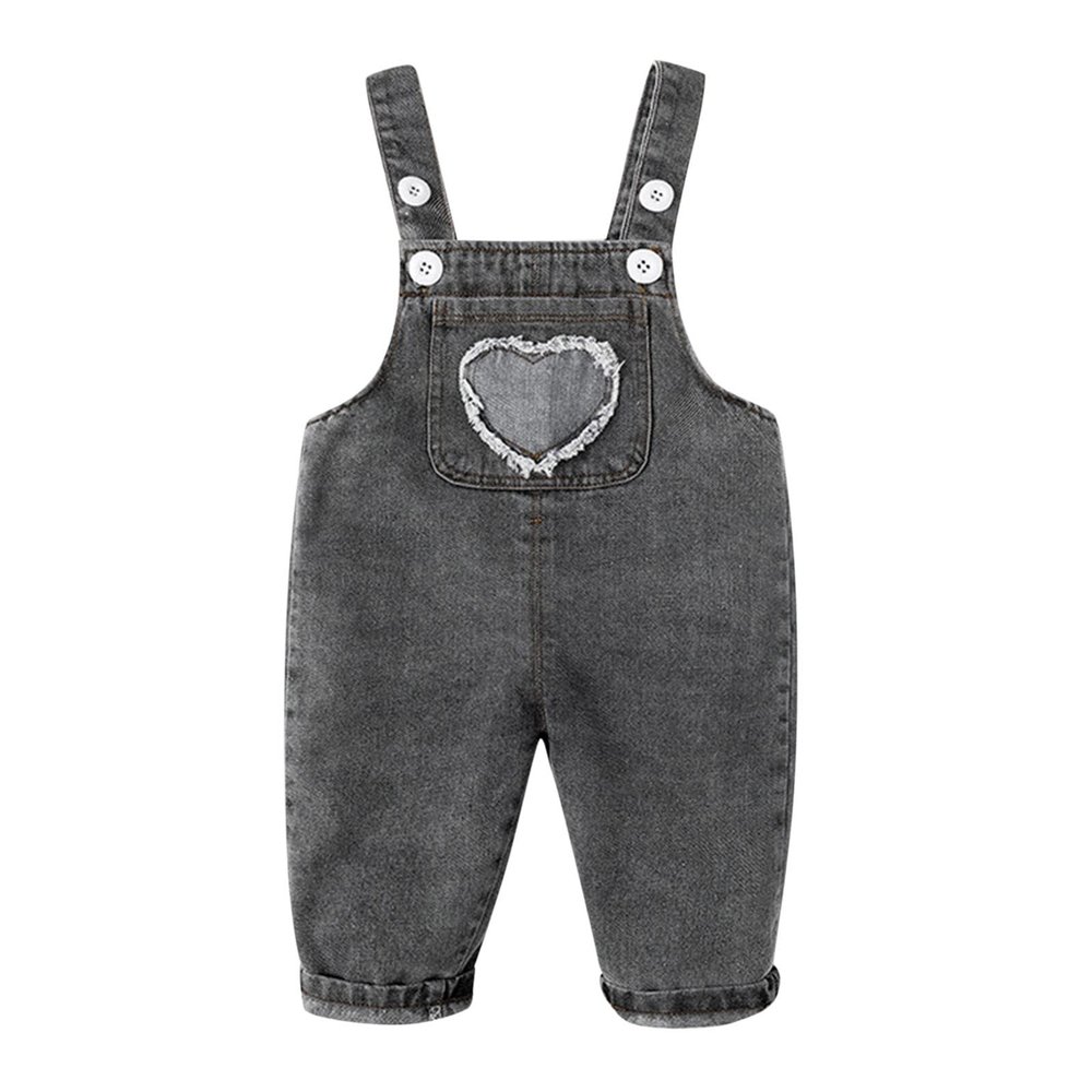 Baby Boys Clothes for Gentleman Outfits Infant Boy Girl Suspender Denim Pants Overalls Onepiece (Black, 2-3 Years)