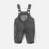Baby Boys Clothes for Gentleman Outfits Infant Boy Girl Suspender Denim Pants Overalls Onepiece (Black, 2-3 Years) view 2