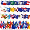 LoveVC 50 State Flags Set on Wood Stick Small Mini Hand Held Flag,5x8 Inch view 1