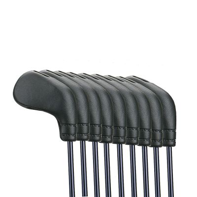 FUUBAMB00 9PCs Portable Golf Iron Head Cover TPE Soft Rubber Material Golf Club Covers Iron Headcovers Durable Golfs Protector Accessories Set,Black