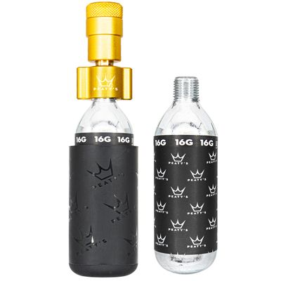 Peaty's Holeshot CO2 Tire Inflator Kit, Road & Gravel 16g, Gold