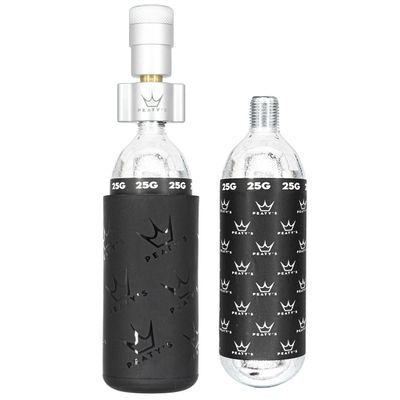 Peaty's Holeshot CO2 Tire Inflator Kit, MTB 25g, Silver