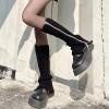 Altsuceser Leg Warmers for Women, Harajuku Zipper Up High Heels Boots Warm Leg Cover Partywear Clubwear for Autumn Winter Black view 2