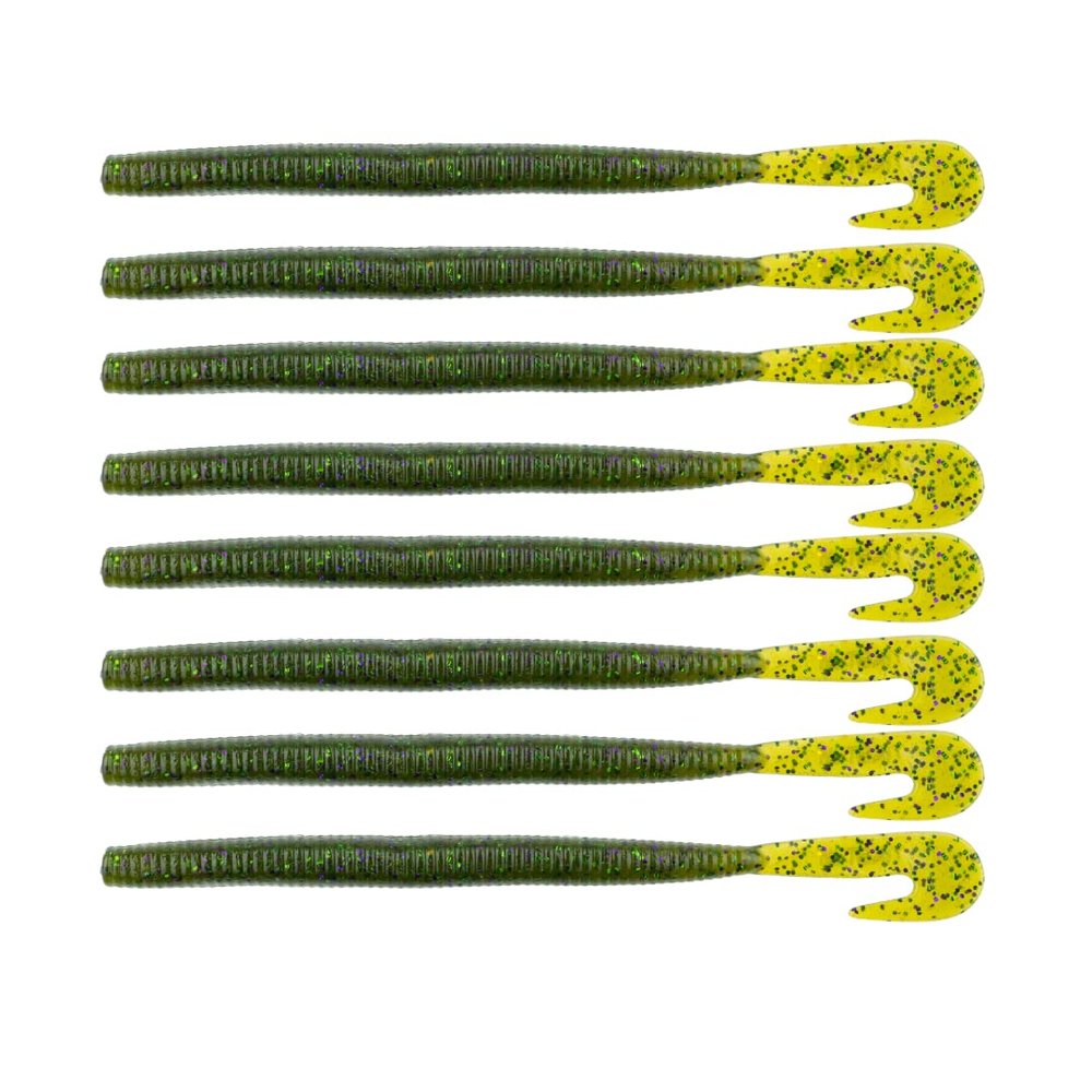 BAITFUEL Mega Bopper Infused with Supercharged X55 Formula Gel: Fish Scent Technology with Powerful Attractants|7.7-Inch, Watermelon Candy (PN: X86520)
