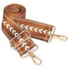 Lekesky Purse Strap Replacement Crossbody, Brown Arrow Jacquard Purse Strap for Women, Adjustable Bag Straps Replacement view 2