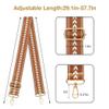 Lekesky Purse Strap Replacement Crossbody, Brown Arrow Jacquard Purse Strap for Women, Adjustable Bag Straps Replacement view 3