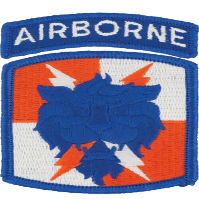 35th Signal Brigade with Airborne Tab Color Patch (Military Issued)-Veteran Owned Business