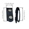 2 pack leather belt keepers+1 solid brass bucklesleather belt loop keepers keychain for men and women (Black) view 2