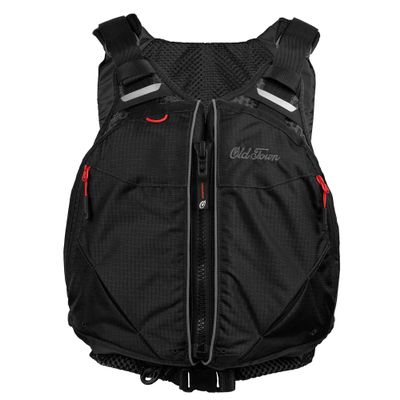 Old Town Solitude II Men's Front-Zip Life Jacket, L/XL, Black