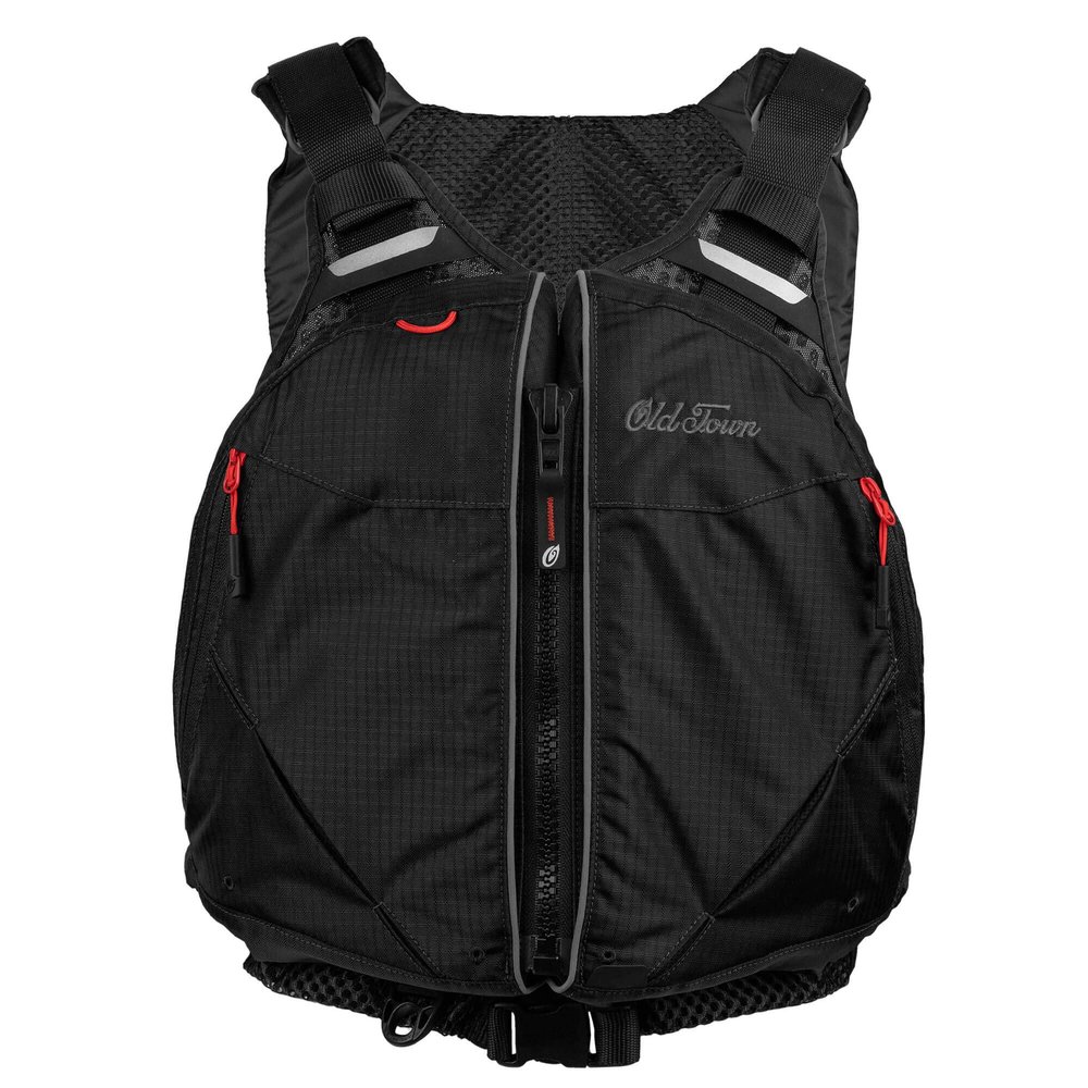 Old Town Solitude II Men's Front-Zip Life Jacket, L/XL, Black