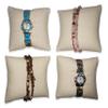 cBox CuteBox 5" Cross-Stitched Beige Linen Watch/Bracelet Display Pillow 5-Pack for Retail, Tradeshows, Showcase, Storage, Home Use, Merchandise, Organization, Jewelry Display view 4