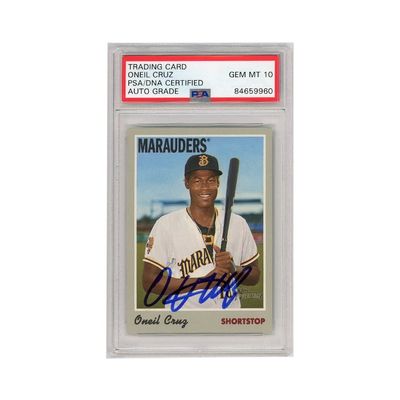 Oneil Cruz 2019 Topps Heritage Minor League Autograph Card #96 PSA/DNA 10