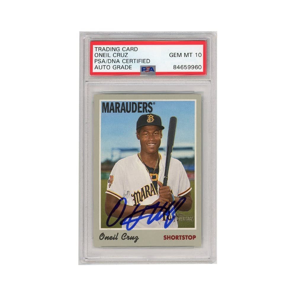 Oneil Cruz 2019 Topps Heritage Minor League Autograph Card #96 PSA/DNA 10