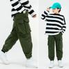 MINI PANDA Boys' Cargo Pant,Husky Boys Adjustable Waist Pants Size 6-16(12, Olive-B) view 3