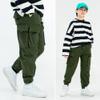 MINI PANDA Boys' Cargo Pant,Husky Boys Adjustable Waist Pants Size 6-16(12, Olive-B) view 4
