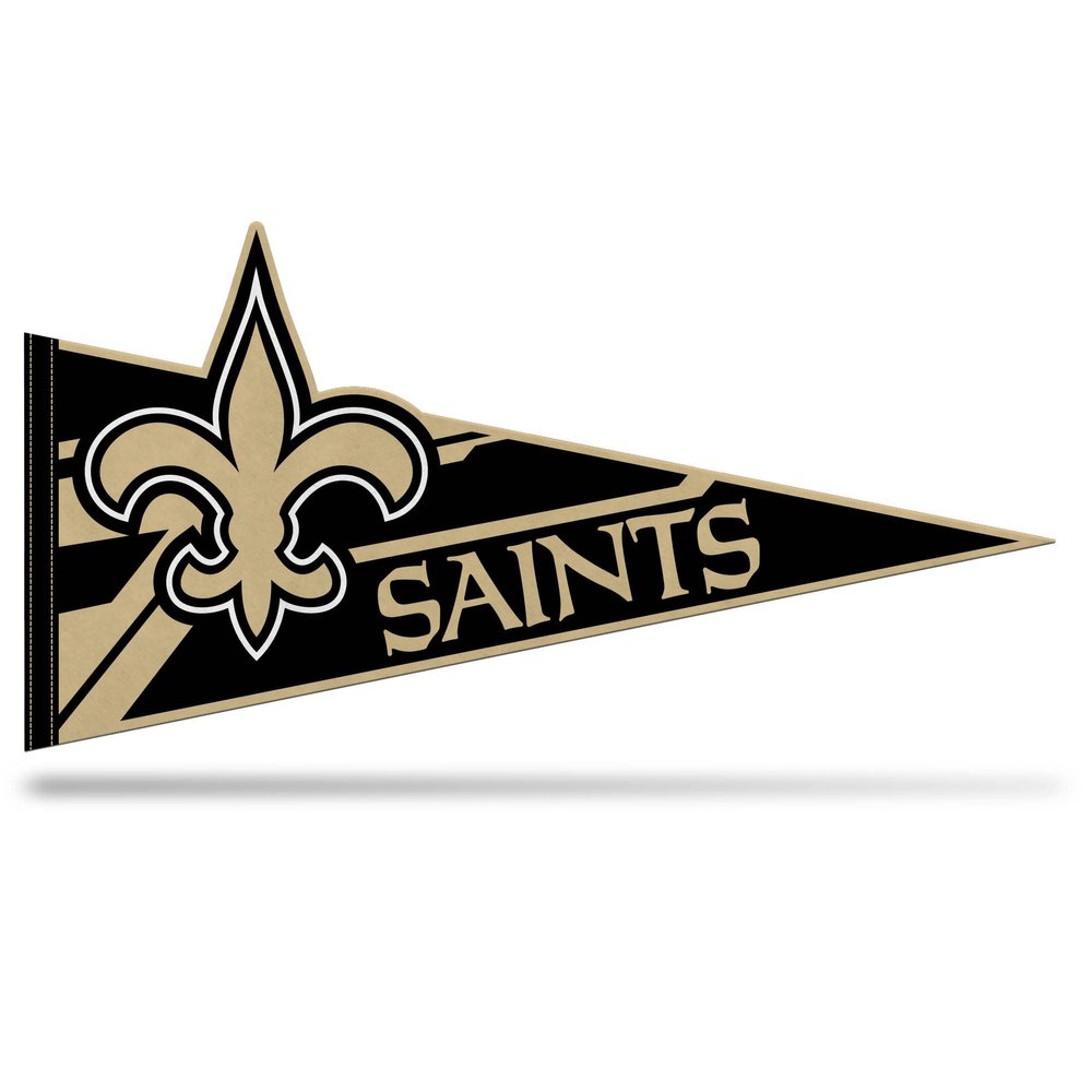 Rico Industries NFL Football New Orleans Saints Soft Felt Pennant - EZ to Hang - Home Dcor (Game Room, Man Cave, Bed Room)