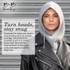 Brook + Bay Knitted Hooded Scarf w/Drawstrings - Knit Balaclava Hood Scarf for Women Winter - Stylish Hooded Hat, Neck Warmer Grey view 3